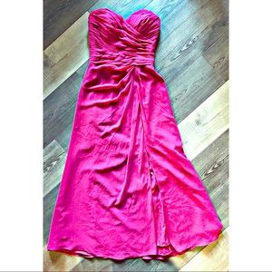 🍾 Bill Levkoff Strapless Chiffon Bridesmaid Gown